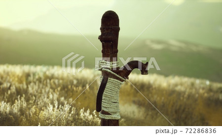 old hand water pump on dry hills old hand water pump on dry hills 72286836