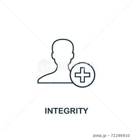 Integrity icon. Thin line design symbol from business ethics icons collection. Pixel perfect integrity icon for web design, apps, software, print usage 72286910