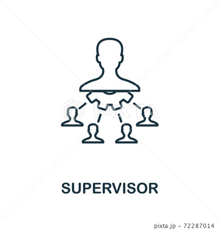 Supervisor line icon. Thin style element from business administration collection. Simple Supervisor icon for web design, apps and software Supervisor line icon. Thin style element from business administration collection. Simple Supervisor icon for web design, apps and software 72287014