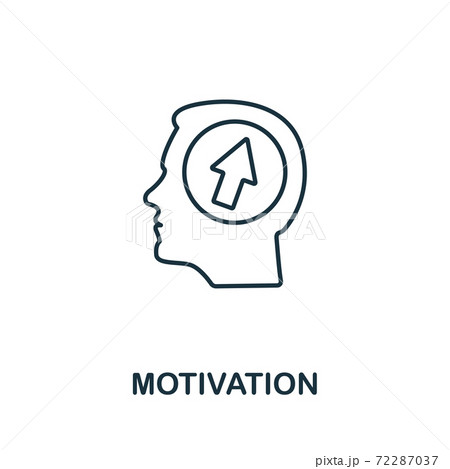 Motivation line icon. Thin style element from business administration collection. Simple Motivation icon for web design, apps and software 72287037