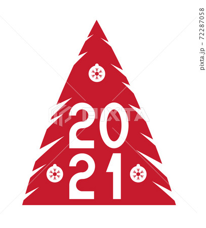 Happy new year 2021 text. Figures inside a red Christmas tree. Template for your holiday flyers, greeting and invitation cards, website headers, advertisements. Vector Happy new year 2021 text. Figures inside a red Christmas tree. Template for your holiday flyers, greeting and invitation cards, website headers, advertisements. Vector 72287058