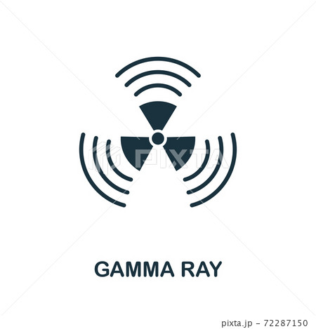 Gamma Ray vector icon symbol. Creative sign from biotechnology icons collection. Filled flat Gamma Ray icon for computer and mobile 72287150