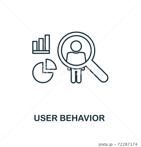 User Behavior outline icon. Thin line style from big data icons collection. Pixel perfect simple element user behavior icon for web design, apps, software, print usage 72287174