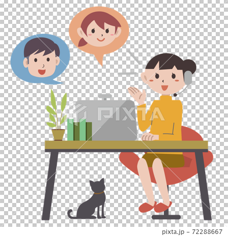 Home telework remote meeting Home telework remote meeting 72288667