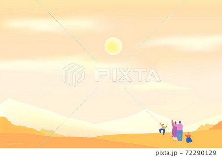 冬 夕焼け 日没 72290129