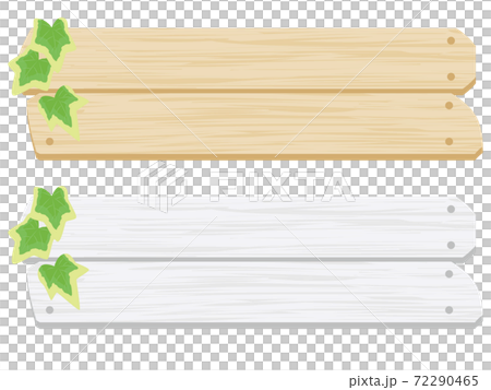 木製板和樹葉 木製板和樹葉 72290465