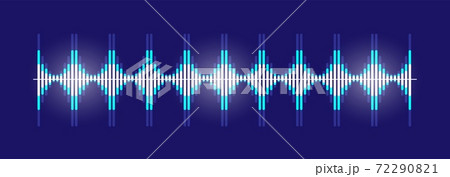Sound wave equalizer isolated on dark background 72290821