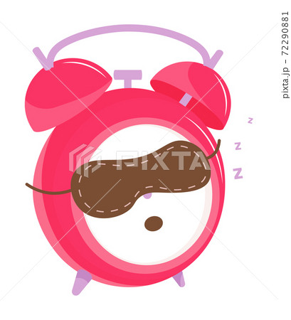 Funny alarm clock in sleeping mask isolated on white 72290881