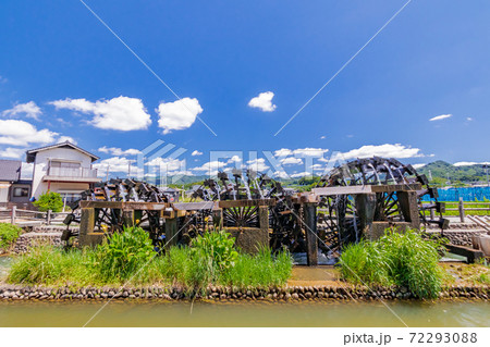 菱野の三連水車（夏）　福岡県朝倉市 72293088