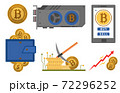 Bitcoin icons set flat style. Digital currency 72296252