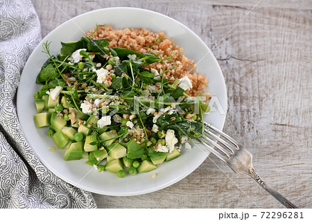 Gluten-free green vegetarian salad Gluten-free green vegetarian salad 72296281