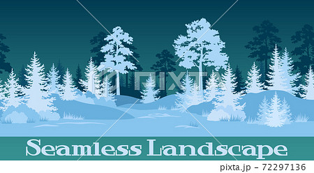 Seamless Winter Forest Landscape Seamless Winter Forest Landscape 72297136