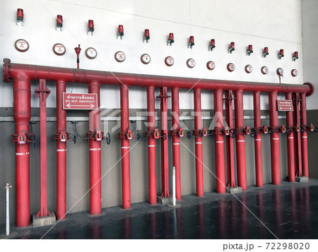fire hydrant system composed of red iron fire pipe, Switch for water, sprinkler alarm and fire alarm fire hydrant system composed of red iron fire pipe, Switch for water, sprinkler alarm and fire alarm 72298020