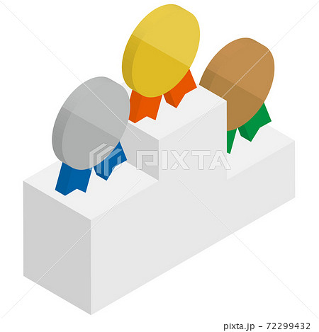 アイソメトリックランキングアイコン アイソメトリックランキングアイコン 72299432