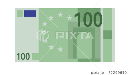 One hundred euro banknote. Green paper 100 euro money, europe cash simple design, world global currency, bank financial bill vector flat isolated closeup illustration One hundred euro banknote. Green paper 100 euro money, europe cash simple design, world global currency, bank financial bill vector flat isolated closeup illustration 72299650