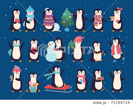 penguins wearing sweaters