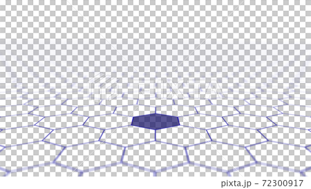 CGヘクサゴン　並んだ複数の六角形の背景素材 72300917