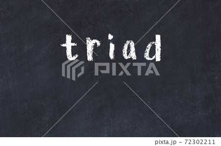 Black chalkboard with inscription triad on in 72302211