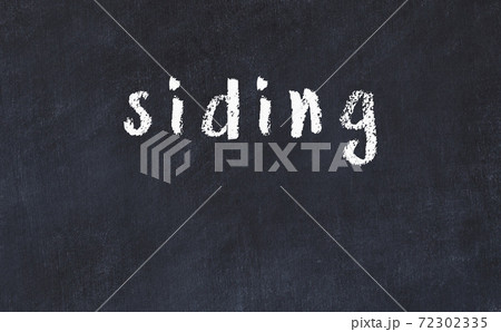 Black chalkboard with inscription siding on in Black chalkboard with inscription siding on in 72302335