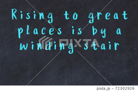 Chalk inscription of smart quote on black desk 72302926