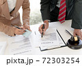 Lawyer working with lawsuit in courtroom, Criminal and judgement concept.. 72303254