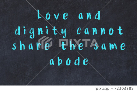 Chalk inscription of smart quote on black desk 72303385