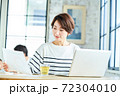 テレワーク ミドル女性 72304010