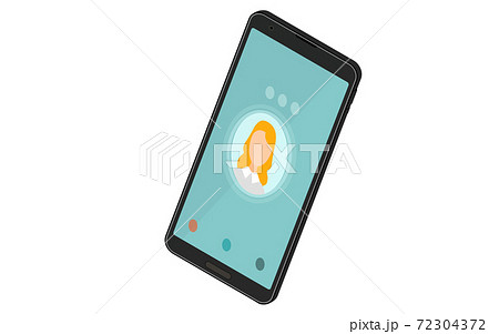 アイソメトリック、着信中のスマホ画面 72304372