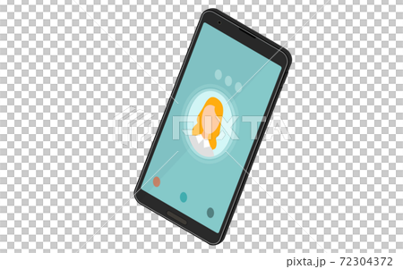 アイソメトリック、着信中のスマホ画面 72304372