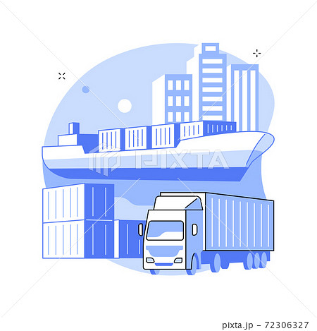 Inland transport abstract concept vector illustration. 72306327