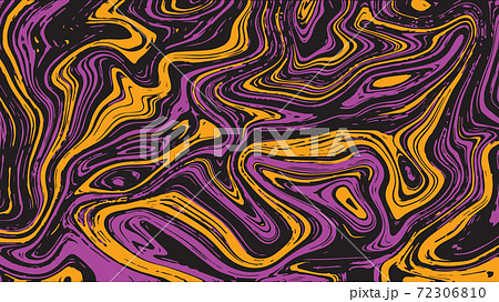 Wavy orange, black and violet marble background 72306810