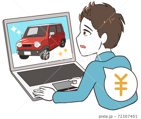 ネットで値段が高い車を見る　男性 72307401