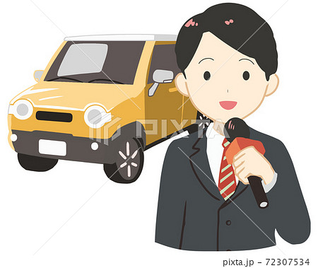 車を紹介するリポーター 男性(線無し) 車を紹介するリポーター 男性(線無し) 72307534