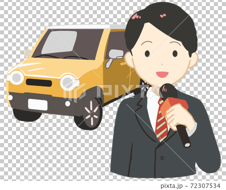 車を紹介するリポーター 男性(線無し) 車を紹介するリポーター 男性(線無し) 72307534