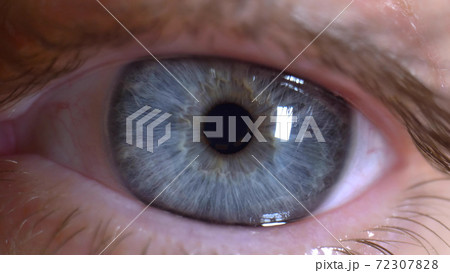 extremely close-up, detailed. one blue human eye 72307828