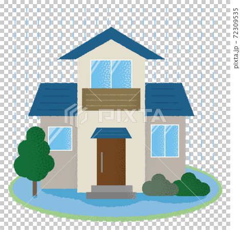 Vector illustration of a flooded house - Stock Illustration [72309535 ...