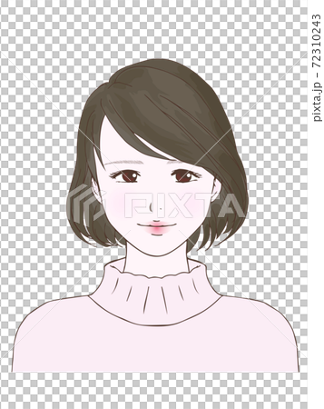 冬服の女性のイラストのイラスト素材 冬服の女性のイラストのイラスト素材