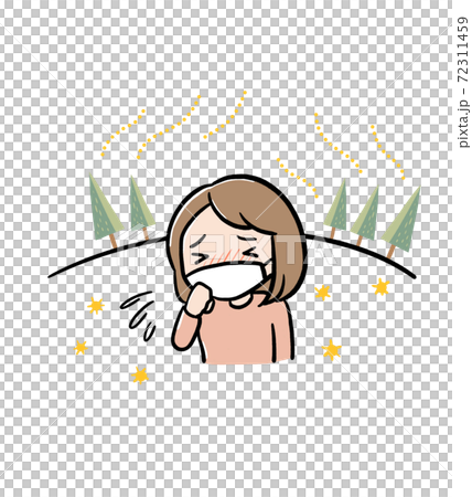 Illustration of hay fever 72311459