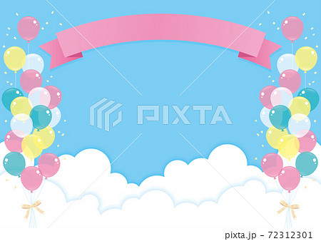 バルーン　青空　イラスト 72312301