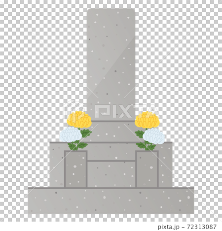 お墓のイラストレーション 72313087