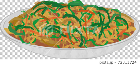 手繪插圖的青椒肉絲（Chinjao Rosu） 72313724