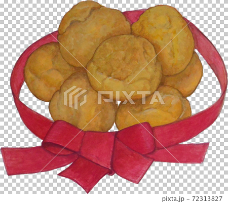 Illustration of cream puff with hand-drawn illustration Illustration of cream puff with hand-drawn illustration 72313827