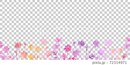 Background illustration material with flowers with watercolor texture (Margaret) Background illustration material with flowers with watercolor texture (Margaret) 72314971