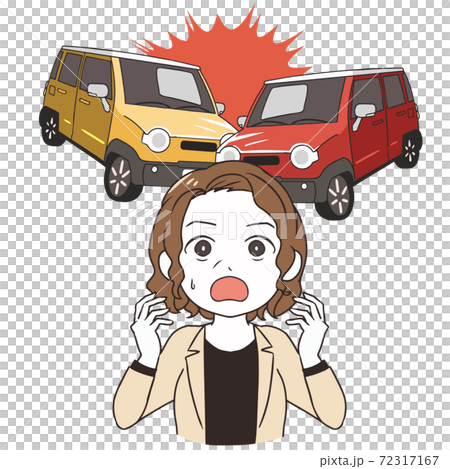 An elderly woman who causes a collision 72317167