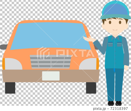 A simple illustration of a mechanic guiding a car - Stock Illustration ...