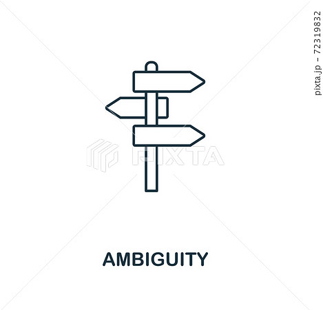 Ambiguity outline icon. Thin line style from big data icons collection. Pixel perfect simple element ambiguity icon for web design, apps, software, print usage 72319832
