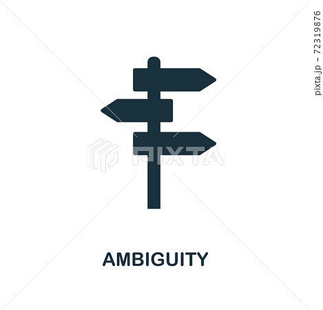 Ambiguity icon. Monochrome style design from big data icon collection. UI. Pixel perfect simple pictogram ambiguity icon. Web design, apps, software, print usage. Ambiguity icon. Monochrome style design from big data icon collection. UI. Pixel perfect simple pictogram ambiguity icon. Web design, apps, software, print usage. 72319876