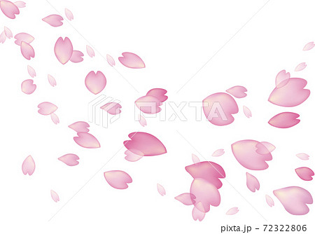 さくら 桜 花吹雪 ハート 立体的 フレーム 背景 コピースペース イラスト素材のイラスト素材