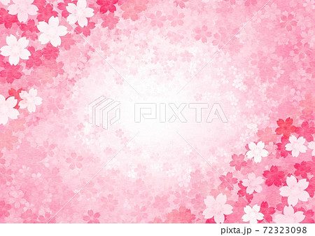 奥行きのある桜の花の背景イラストのイラスト素材