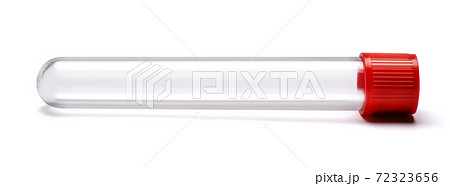 Test tube with red plug isolated on white background with clipping path Test tube with red plug isolated on white background with clipping path 72323656